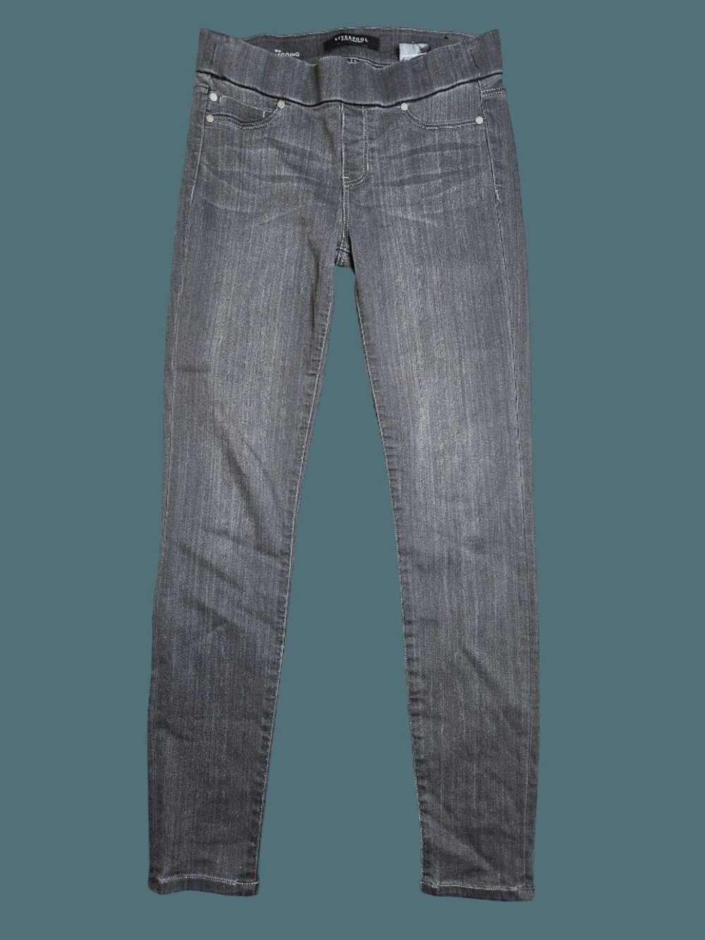Liverpool The Denim Legging Gray Bodycon Stretch Women 6/28